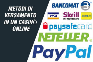 Metodi di versamento in un casinò online