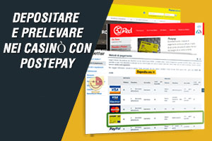 Depositare e prelevare con Postepay nei casinò online