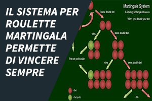 Il sistema per roulette martingala permette di vincere sempre